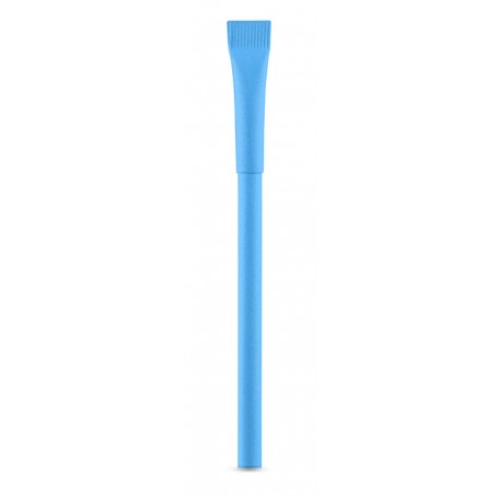 Šviesiai mėlynos spalvos ekologiškas tušinukas su logotipu „ECO“