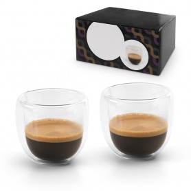 Espresso kavos puodelių rinkinys su logotipu QUICK