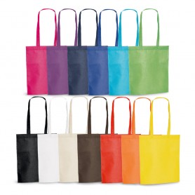Neaustiniai įvairių spalvų maišeliai su spauda 80g/m2