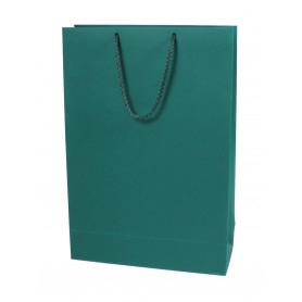 Žali reklaminiai popieriniai maišeliai su logotipu 250g/m2