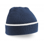 Reklaminės žieminės kepurėlės su spalvos detale "TEAMWEAR"