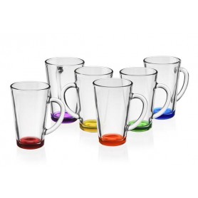 Dekoruoti logotipu stikliniai LATTE puodeliai "COLORDROP"
