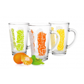 Reklaminiai stikliniai puodeliai su išskirtiniu dizainu "FRUITS"