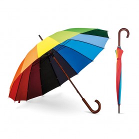 Reklaminiai spalvingi skėčiai su logotipo spauda "PALETTE"