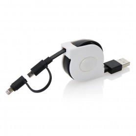 Retractable 2-in-1 cable MFi licensed