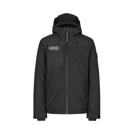 Žieminė vyriška striukė su logotipo spauda HOOD
