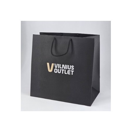 Popieriniai maišeliai su virveline rankena dekoruoti Jūsų logotipu