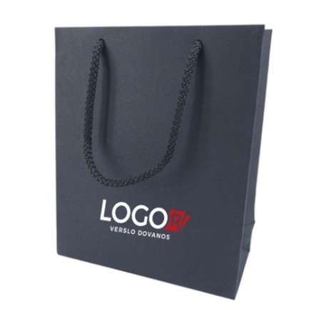 Popieriniai dovanų maišeliai su virveline rankena ir Jūsų logotipu
