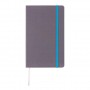 Deluxe fabric notebook with coloured side