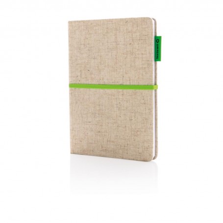 A5 Eco jute cotton notebook